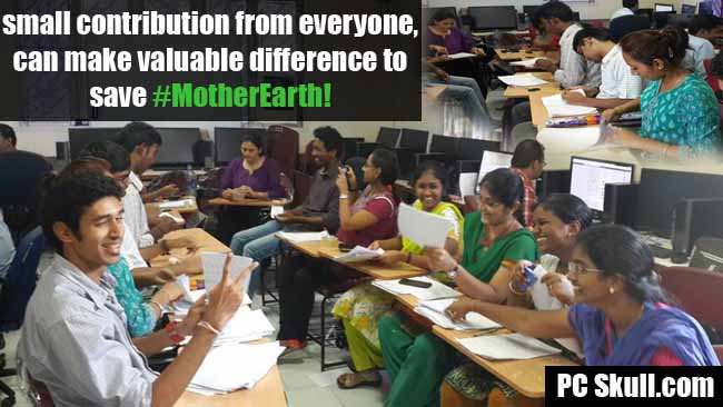 Group of NIT Students making NOETPADS by recycling paper to save mother earth