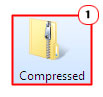 Select compress folder to unzip