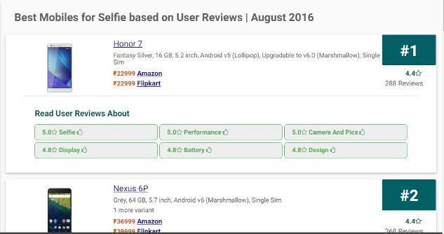  Best Smartphone for Selfies Honor 7