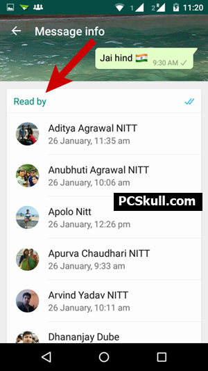 Who has Read your WhatsApp Group Message