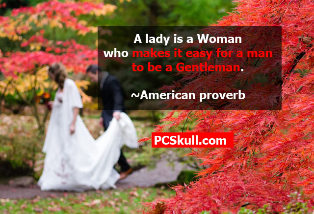 woman makes gentleman