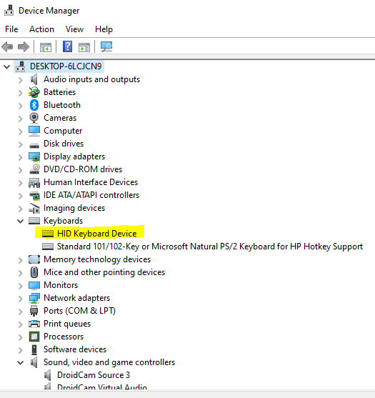 Device Manager in Windows